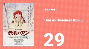 Энн из Зелёных Крыш 29 серия (аниме-сериал, 1979)