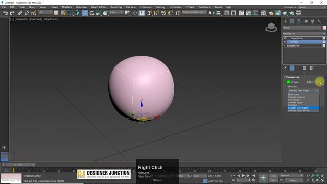 Crease Modifier in Autodesk 3ds Max || Object-Space Modifiers 3ds Max 2021 in Hindi / Urdu смотреть онлайн