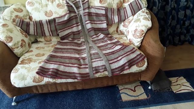 Пальто связано мной без швов, пряжа Российская. смотреть онлайн