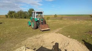 Саморобний погрузчик на задню навіску трактора ЮМЗ