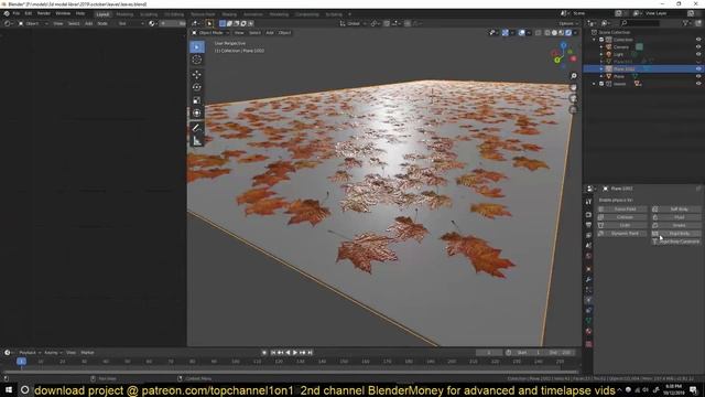 how to animate wind blowing leaves in blender 2.8 смотреть онлайн