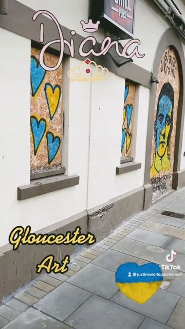 Gloucester art for Ukraine and princess Diana #youtubeshorts смотреть онлайн