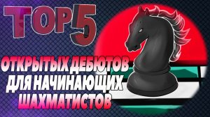 ТОП-5 Открытых Дебютов Для НАЧИНАЮЩИХ Шахматистов. Советы Начинающим