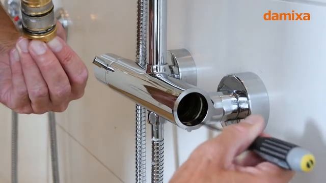 How do I change the cartridge of my Damixa thermostatic mixer? смотреть онлайн
