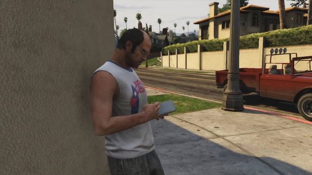 GTA V Trevor taking notes in Rockford hills (afternoon) смотреть онлайн