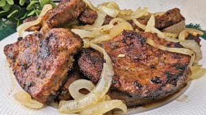 Просто и вкусно. Как приготовить мягкую говяжью печень, весь секрет в простоте. Печень с луком.