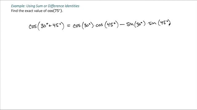 Using the Sum Identity for Cosine Example смотреть онлайн