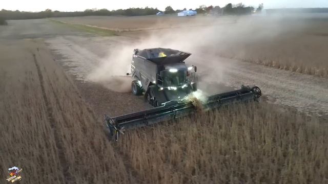 Fendt Ideal 9T Combine Harvesting Soybeans