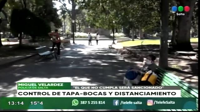 Controlan el tapa bocas y el distanciamiento."el que no cumpla será sancionado" смотреть онлайн
