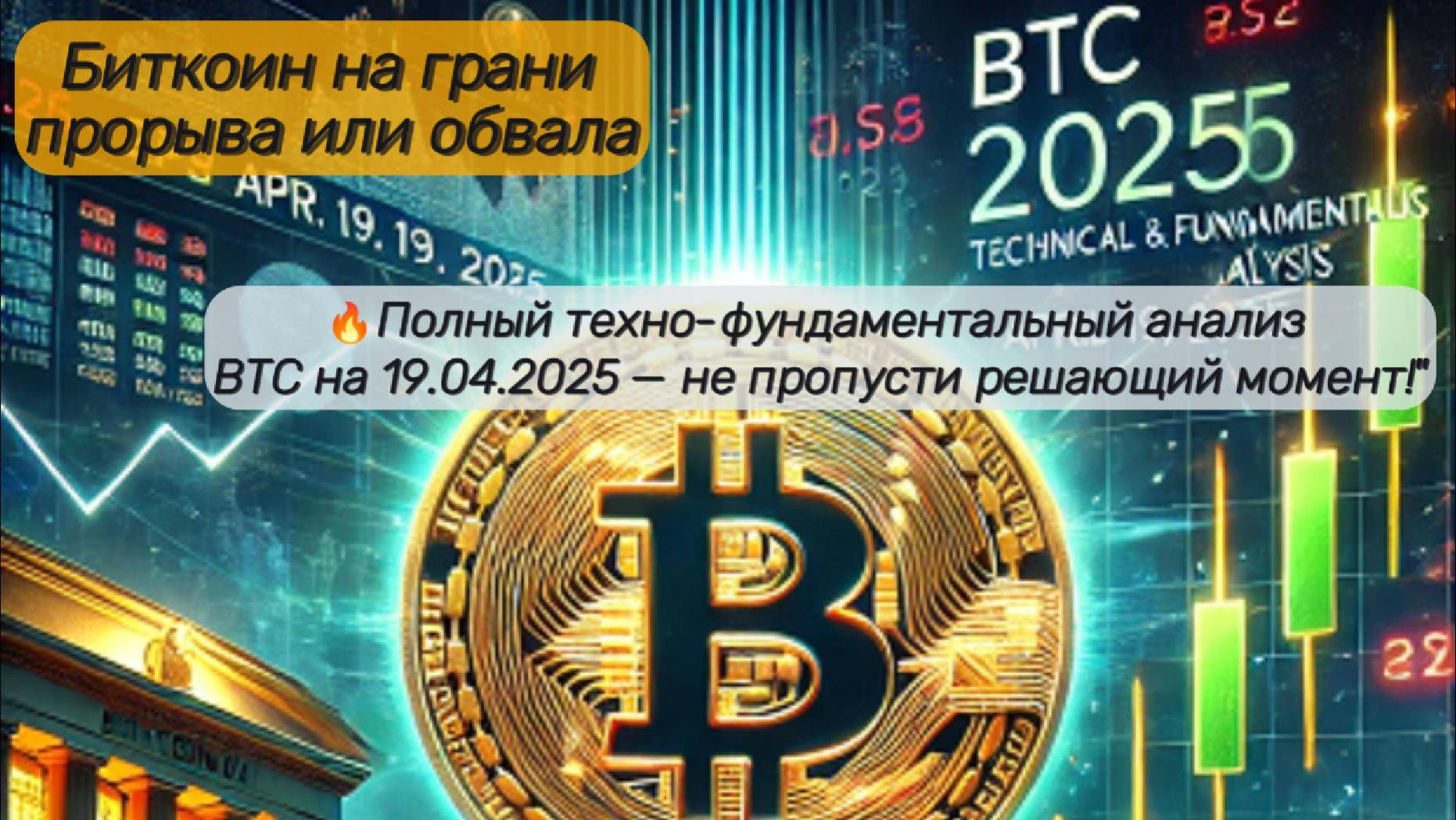 Анализ текущей цены Bitcoin (BTC) на 19 апреля 2025 года #криптовалюта #биткоин смотреть онлайн