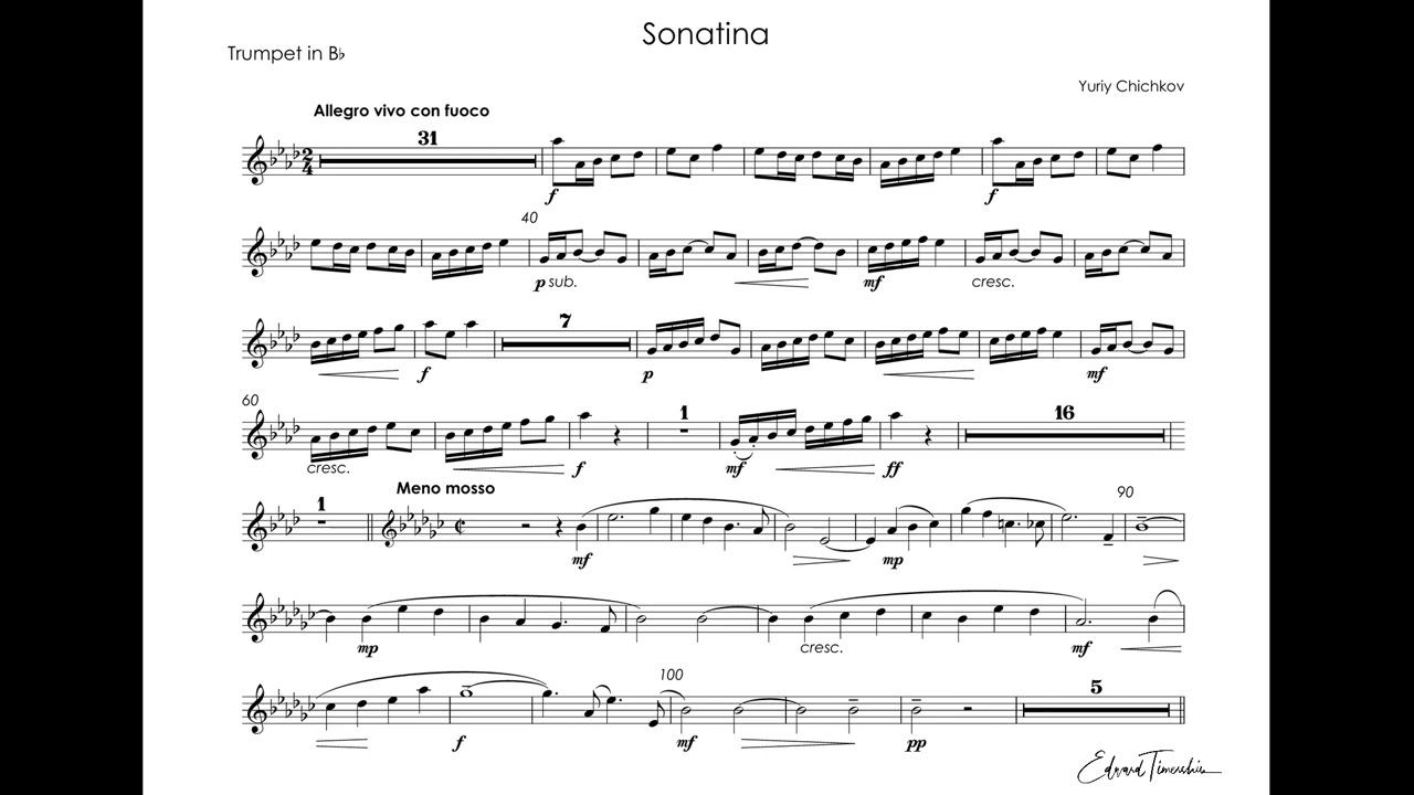 Chichkov, Yuri - Sonatina - Yuri Usov trumpet Bb смотреть онлайн