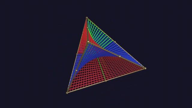String art - Tetrahedron 3D - Geometry Nodes Blender смотреть онлайн