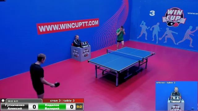 Гутниченко Алексей 0-3 Кидалов Валерий Восток 3  WIN CUP 03.08.2020 Прямой эфир Зал 3