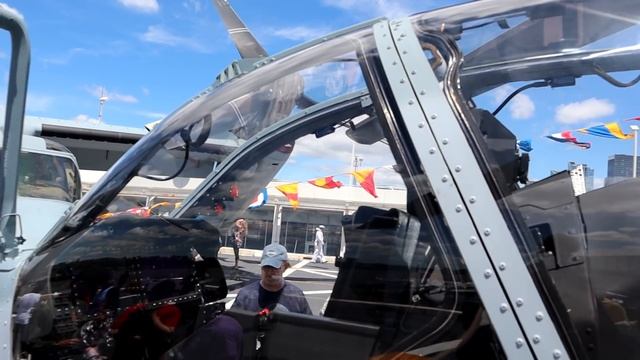 US Marines AH-1Z Super Cobra Attack Helicopter On Board The USS New York During Fleet Week NYC