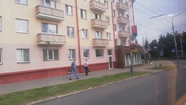 Гомель. Поездка на троллейбусе №24 Волотова - Солнечная (ул. Головацкого - пр. Октября) №1872