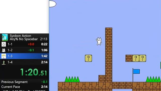 [2:07.35] Syobon Action Speedrun Any% No Spacebar