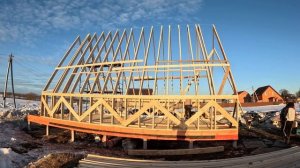 Строю А фрейм. День 10. Стропила окончание