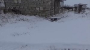 Чистим снег трактором Т-40.