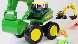 Мультик про экскаватор.  Игрушечный экскаватор для детей. Развивающий мультик про машинки для детей