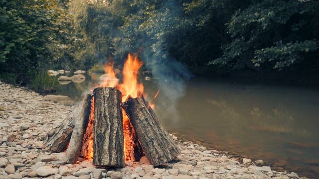 Идеальный отдых у костра в лесу на реке смотреть онлайн