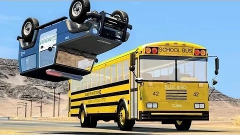 Реалистичные падения автомобиля с обрыва - Крушения BeamNG Drive#44 смотреть онлайн