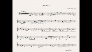 Saint - Saens, Camille - The Swan (Le Cygne) - backing track for trumpet Bb metronom