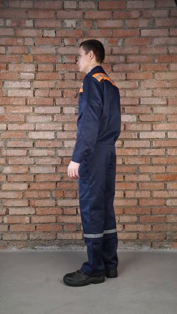 КОС151-003 Костюм мужской "Строитель-Легион" летний с п/к т-синий с оранжевым смотреть онлайн