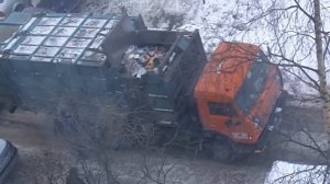Мусоровоз. Вид сверху