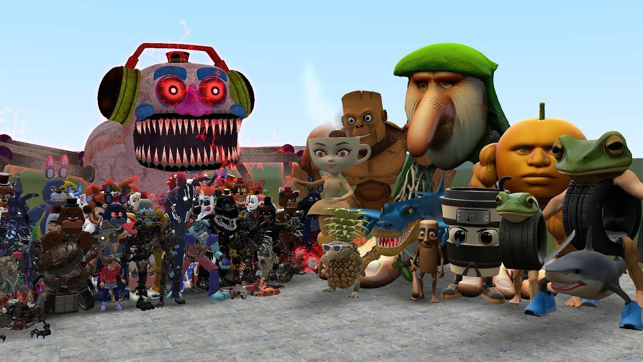 ВСЕ FNAF АНИМАТРОНИКИ ПРОТИВ BALLERINA CAPUCHINA TRALALERO TRALALA TUNG TUNG SAHUR смотреть онлайн