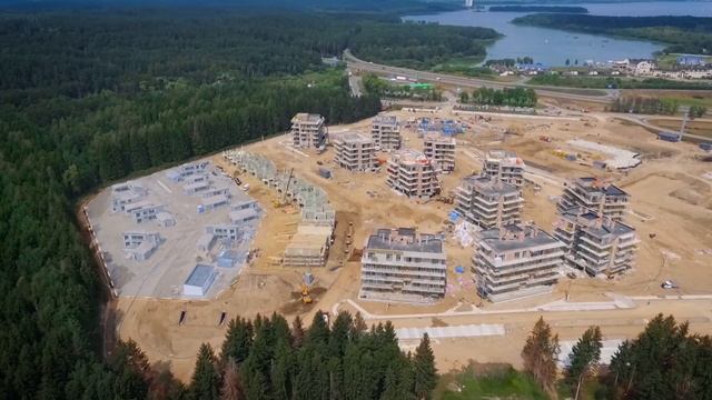 Видеоотчет о ходе строительства квартала "Пирс" Август 2018 смотреть онлайн