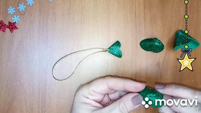 Новогоднее украшение из глиттерного фомириана смотреть онлайн