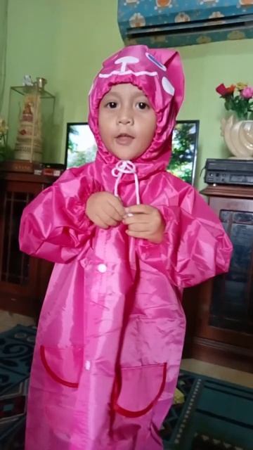 Ketika Buka Paket Jas Hujan Anak,suka Banget🤗