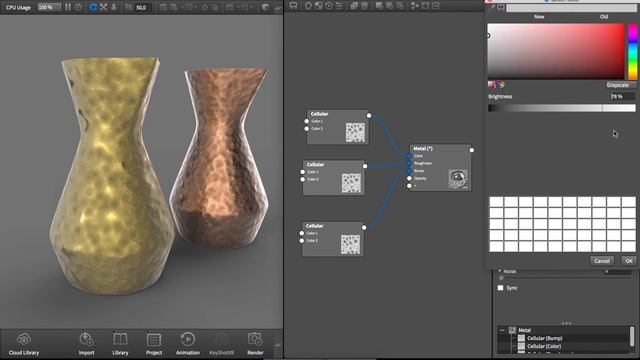 KeyShot Material Study: Hammered Metal смотреть онлайн
