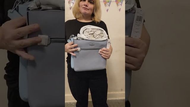 Coach Outlet Rowan File Bag and zip top wallets unboxing смотреть онлайн