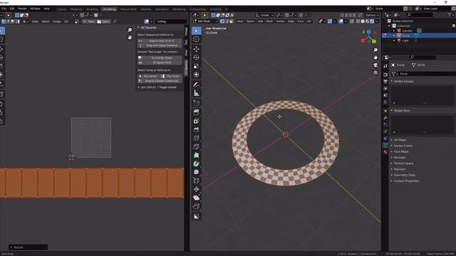 How to unwrap grid like mesh with UvSquares add on free Blender 2.9 and 3.0 Quick Tips Series смотреть онлайн