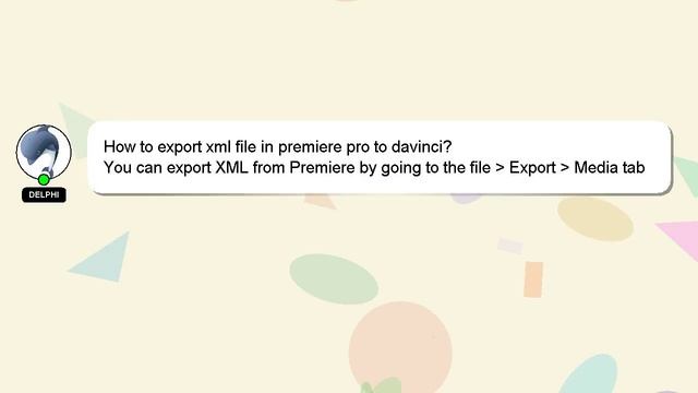 How to export xml file in premiere pro to davinci? смотреть онлайн