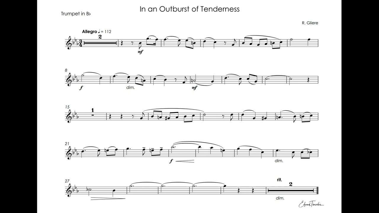 Gliere, Reinhold - In an Outburst of Tenderness - Sergei Nakaryakov trumpet Bb смотреть онлайн