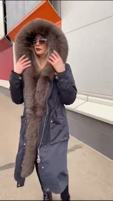 Парка с мехом песца