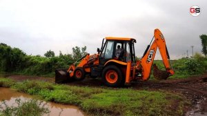 JCB 3dx bucket change and going to mini river | jcb Ecomax video | Full review