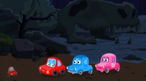 Lost In Space with Little Red Car, Haunted House Monster Truck Cartoon Show for Kids