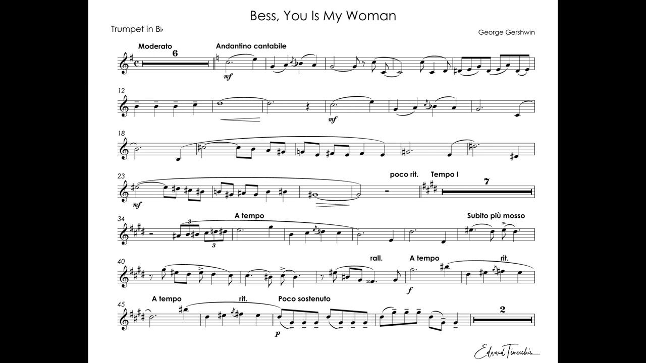 Gershwin, George - Bess, You Is My Woman - Sergei Nakaryakov trumpet Bb смотреть онлайн
