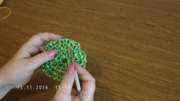 Вяжем крючком мочалку