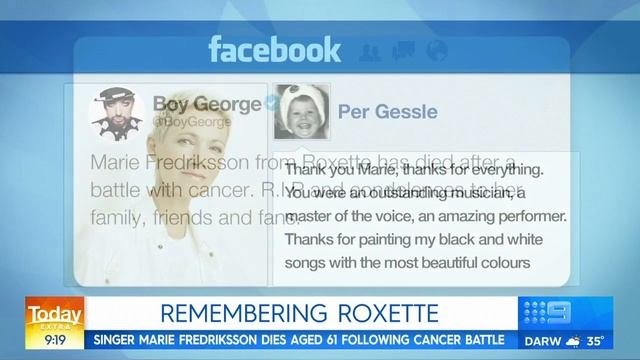 Roxette singer Marie Fredriksson dies | Today Show Australia смотреть онлайн