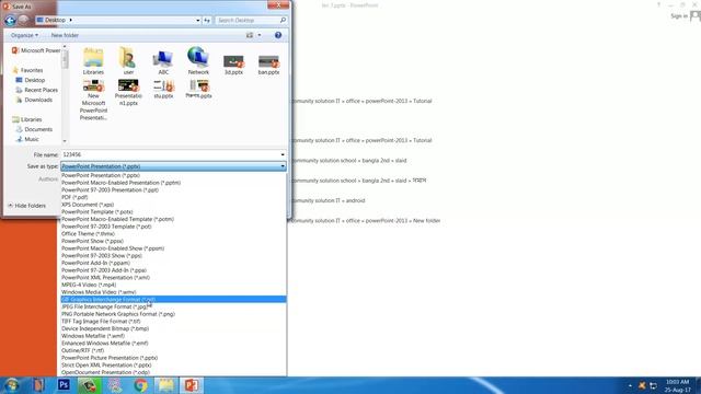 Convert PowerPoint new file into older version and older to new || Powerpoint 2013 || Lecture-12 смотреть онлайн