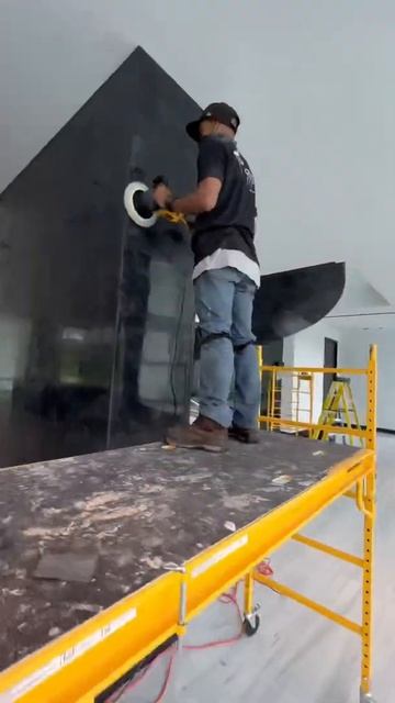 Black Venetian Plaster walls & staircase, Exotic wall finishes by Giancarlo Sagasti смотреть онлайн