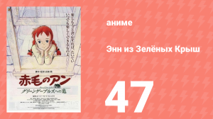 Энн из Зелёных Крыш 47 серия (аниме-сериал, 1979)