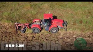 Борона дисковая навесная мелиоративная БДН 3 0М (в работе)