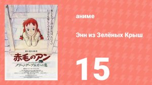 Энн из Зелёных Крыш 15 серия (аниме-сериал, 1979)