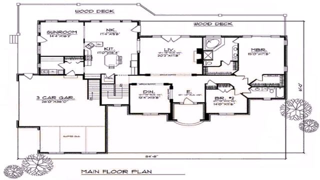 House Plans 4 Bedroom 2200 Sq Ft смотреть онлайн