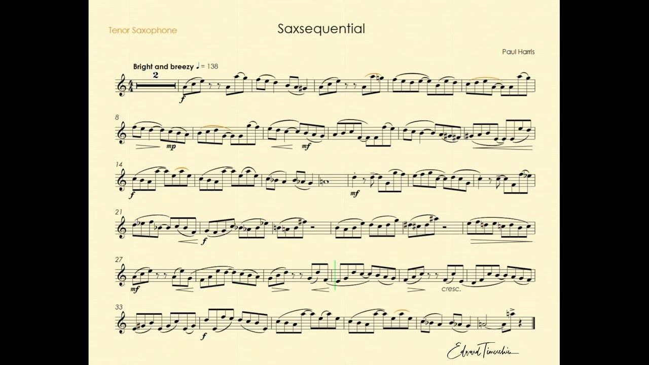 Harris, Paul - Saxsequential backing track for tenor sax Bb metronom смотреть онлайн